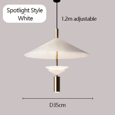 Postmoderne minimalistische Pendelleuchte in Ufo-Form