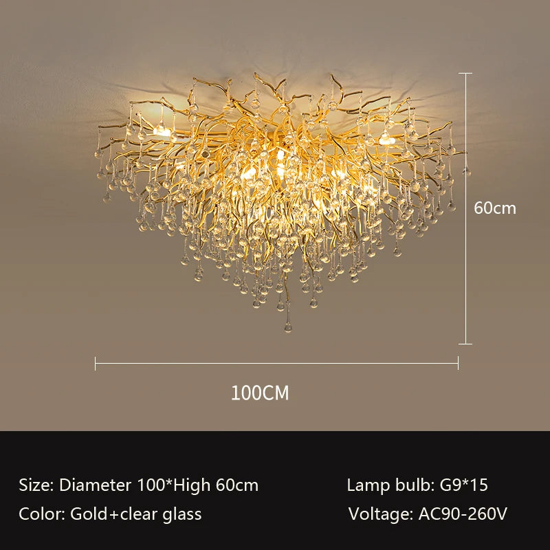 Nordischer LED-Kronleuchter aus Kristall für elegantes Ambiente