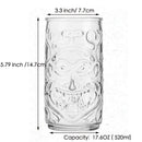 Mug tiki en verre transparent style bar festif