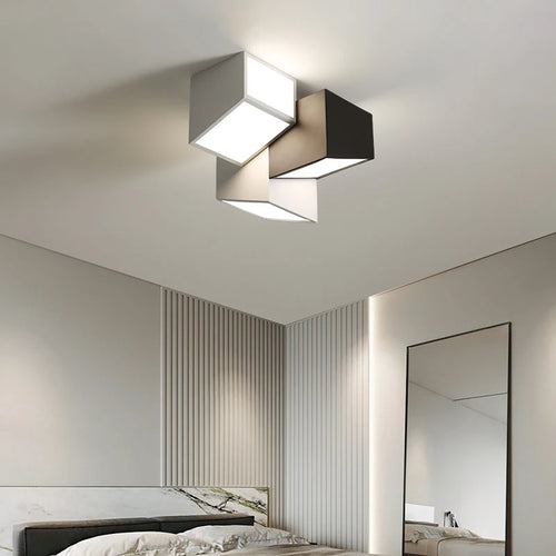 Kreative LED-Deckenleuchte im nordischen Stil aus Acryl für dekorative Innenbeleuchtung - vue 3 sur 8