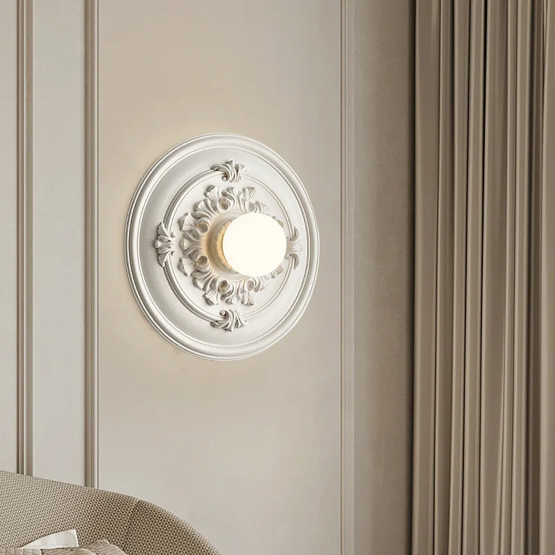 applique murale ronde rétro haut de gamme en verre - vue 4 sur 8