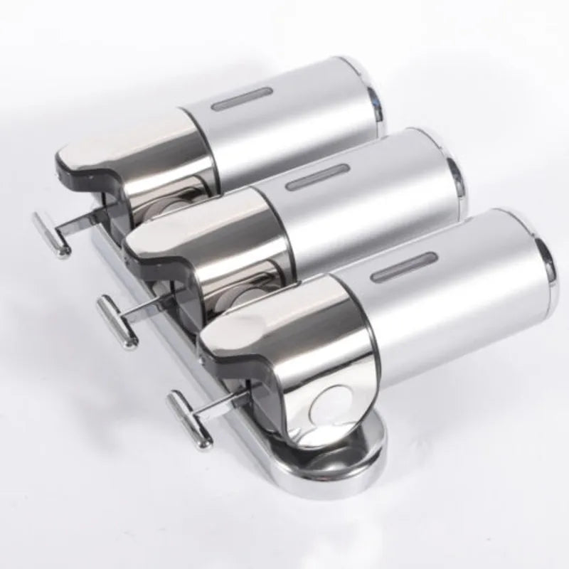 lot de 3 distributeurs de savon liquide à fixation murale - vue 4 sur 7