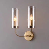 applique murale led moderne en verre doré décorative