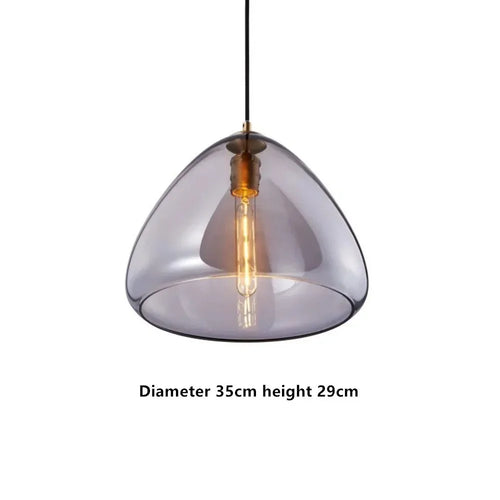 Nordische Design-Pendelleuchte aus Glas für moderne Inneneinrichtung - vue 15 sur 15