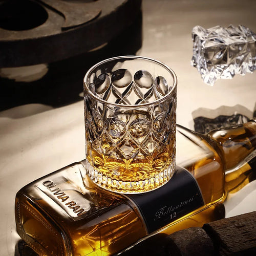 Verre whisky old fashioned gravé style classique élégant