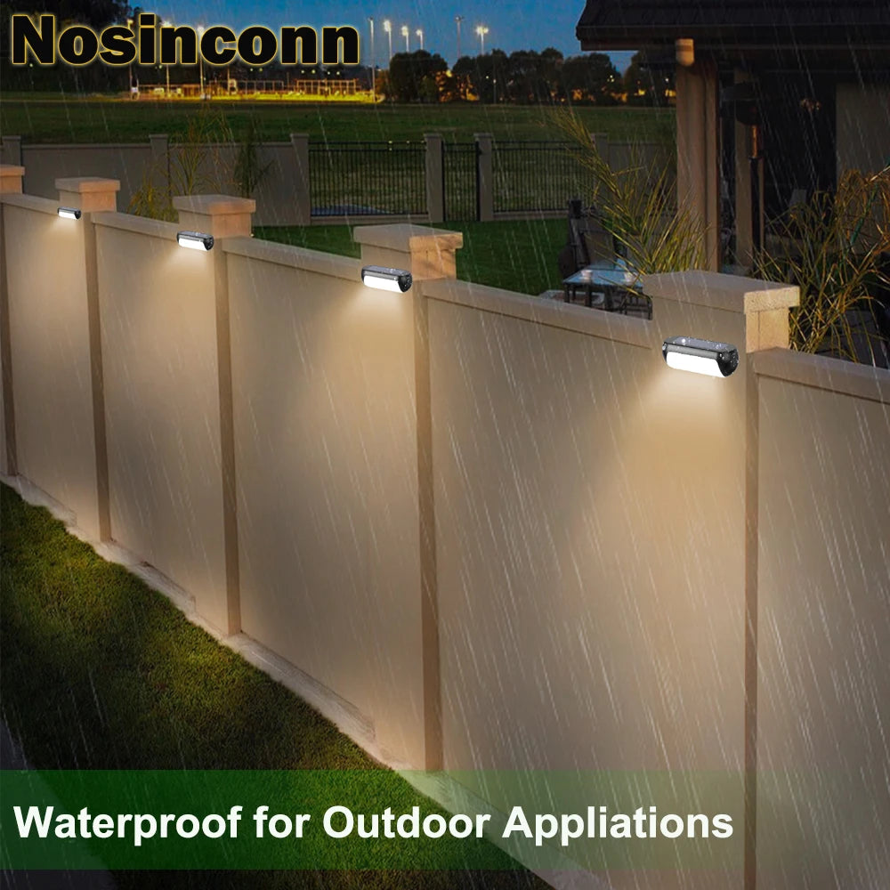 Solar Post Cap Lights Outdoor, LED Deck Fence Post Lights 2 Lighting Modes Warm White Cool White Garden Decoration for outdoor - vue 3 sur 6