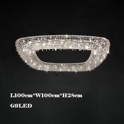 lustre en cristal décoratif pour éclairage intérieur élégant - vue 7 sur 15