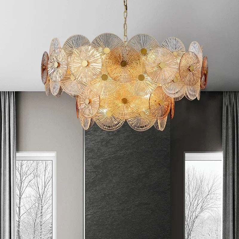 Moderner Design-Kronleuchter aus Glas für die Inneneinrichtung - vue 4 sur 11