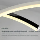 Moderner LED-Kronleuchter mit Fernbedienung und schlichtem Linien-Design