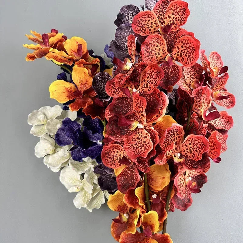 lot de 2 orchidées artificielles vanda pour décoration intérieure
