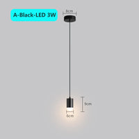 Moderne LED-Pendelleuchte mit langem Tubus für luxuriöse Innendekoration