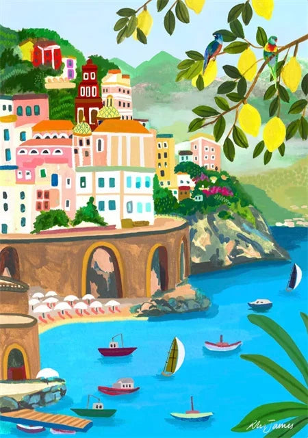 affiches colorées de paysage abstrait pour décoration intérieure