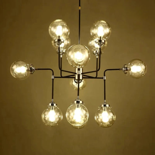 lustre artistique en verre pour décoration intérieure moderne