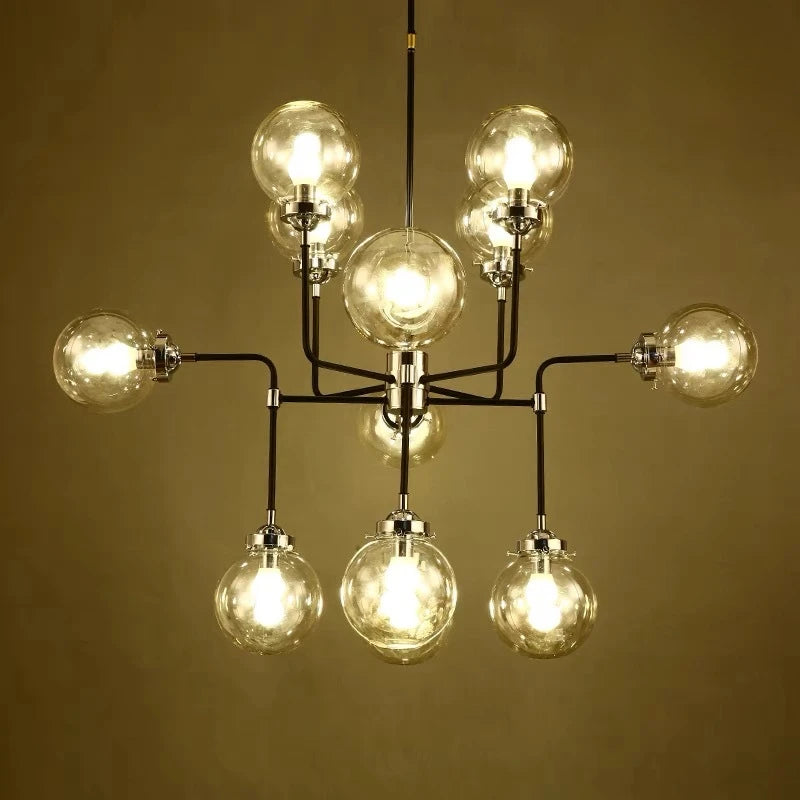 lustre artistique en verre pour décoration intérieure moderne - vue 5 sur 24