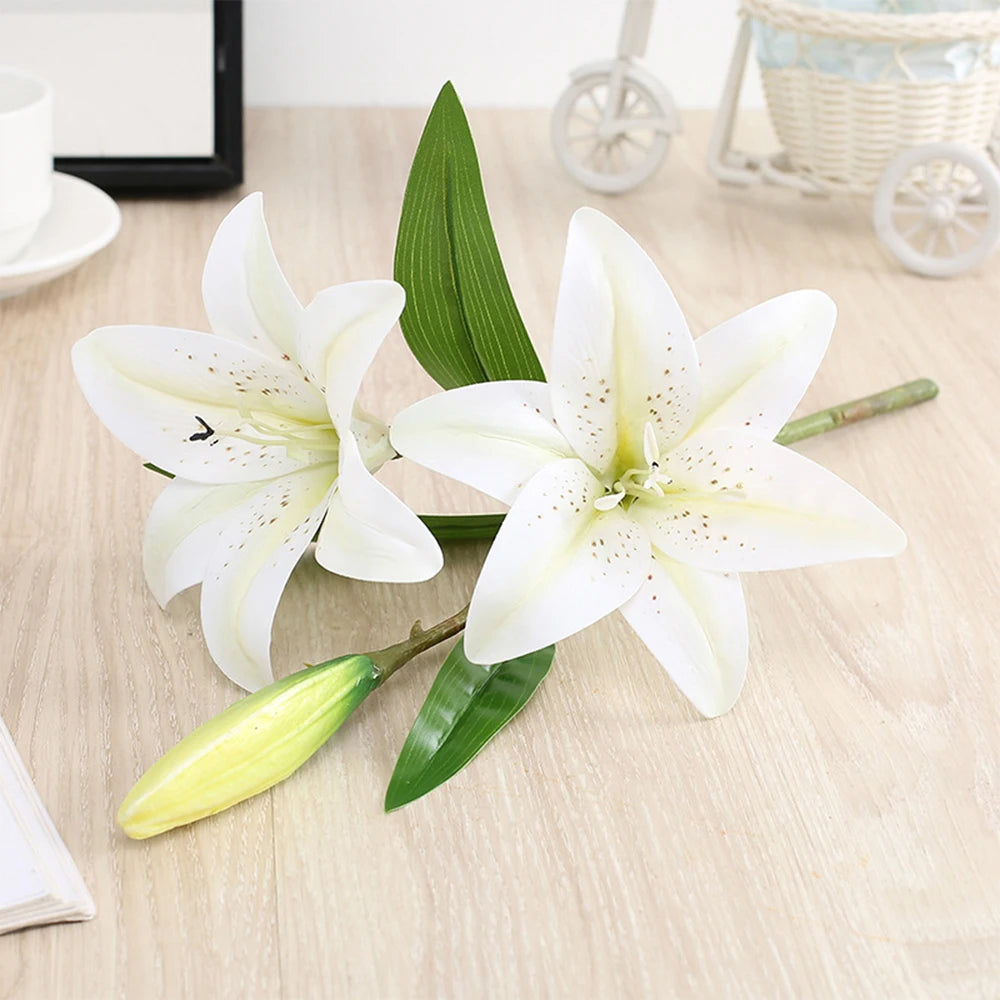 fleurs artificielles de lys pour décoration de jardin et mariage