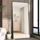 CASSILANDO Full Length Mirror 65" * 24 ", Floor Standing Mirror,  Black Metal Frame Mirror， Full Body Mirror
