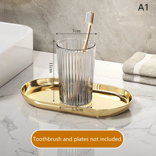 gobelet en acrylique pour brosse à dents accessoire de salle de bain élégant - vue 9 sur 10
