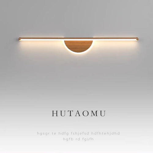 Moderne LED-Wandleuchte mit Holzmaserung für die Innendekoration - vue 2 sur 21