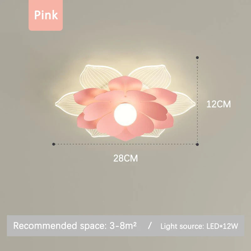 plafonnier moderne à fleurs en pétales pour décoration intérieure