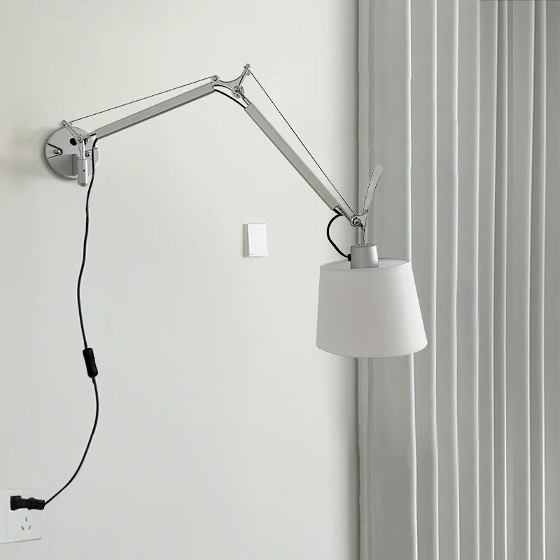 applique murale industrielle nordique pliable avec bras long pivotant - vue 5 sur 11