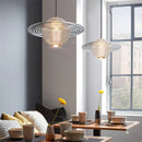 lustre moderne en verre style nordique soucoupe volante led