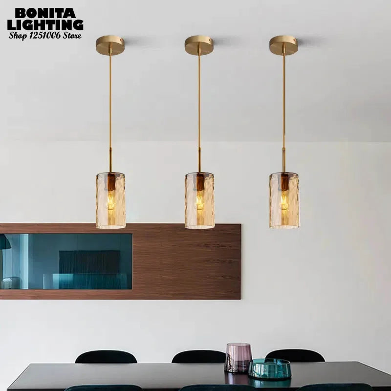 suspension en verre soufflé style nordique moderne - vue 5 sur 8