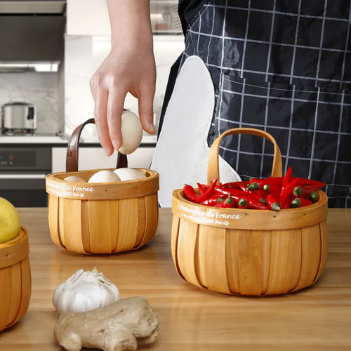 Kitchen Organizer Basket for Ginger Garlic and Onion Storage, Wall Hanging, Cute Small Basket, Storage Box - vue 3 sur 9