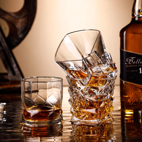 Verre whisky old fashioned gravé style classique élégant
