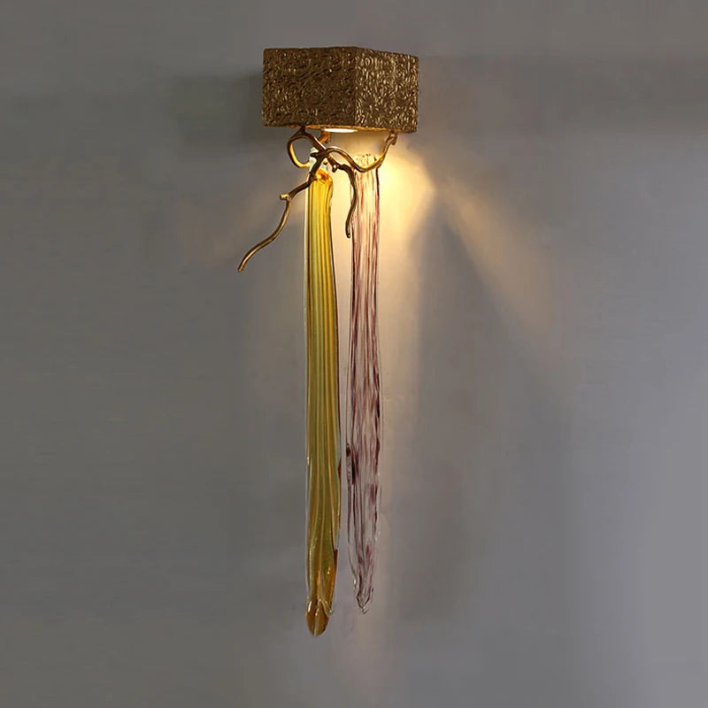 applique murale en cristal et cuivre moderne et élégante pour intérieur - vue 5 sur 6