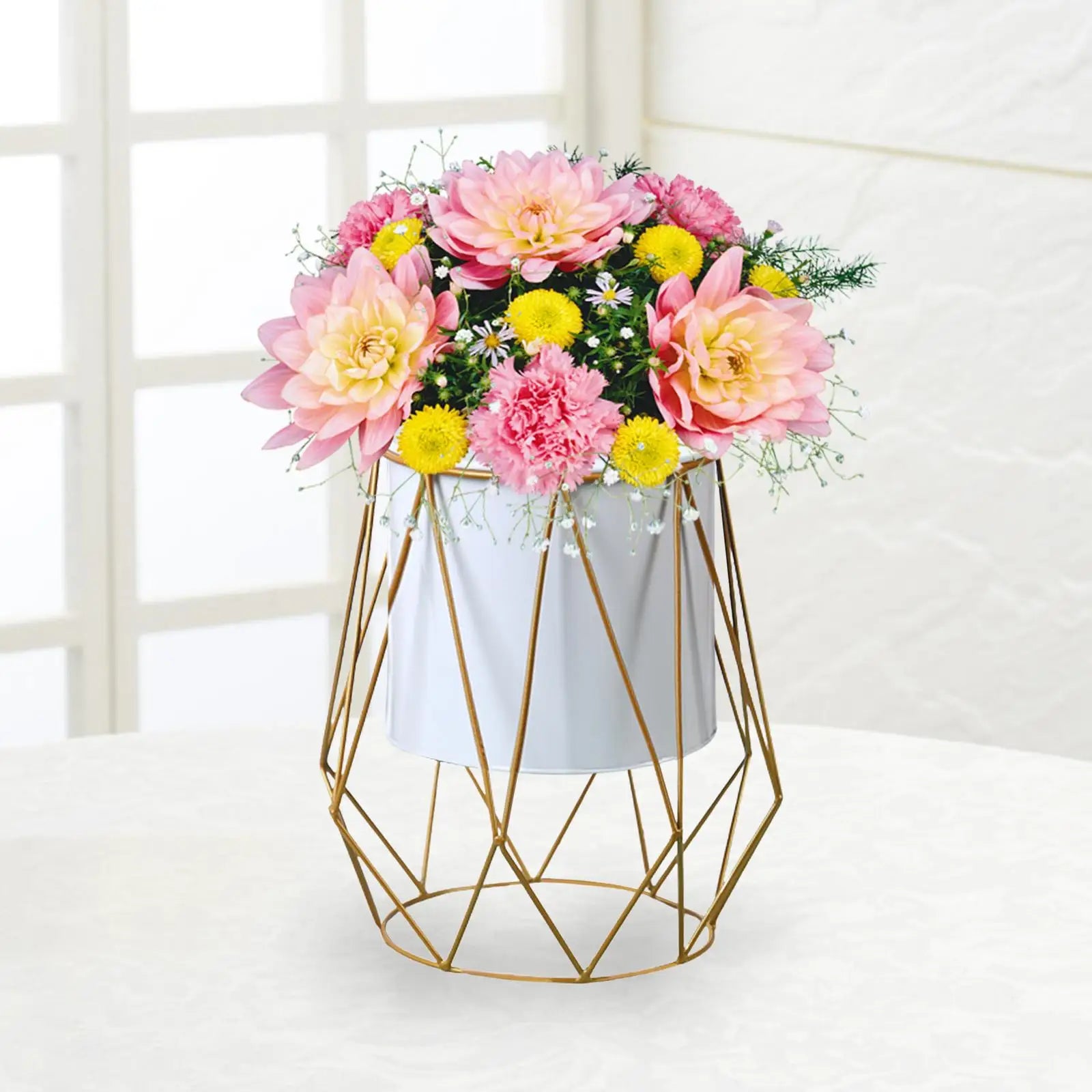 cadre de fleurs moderne en métal pour décoration intérieure - vue 9 sur 10