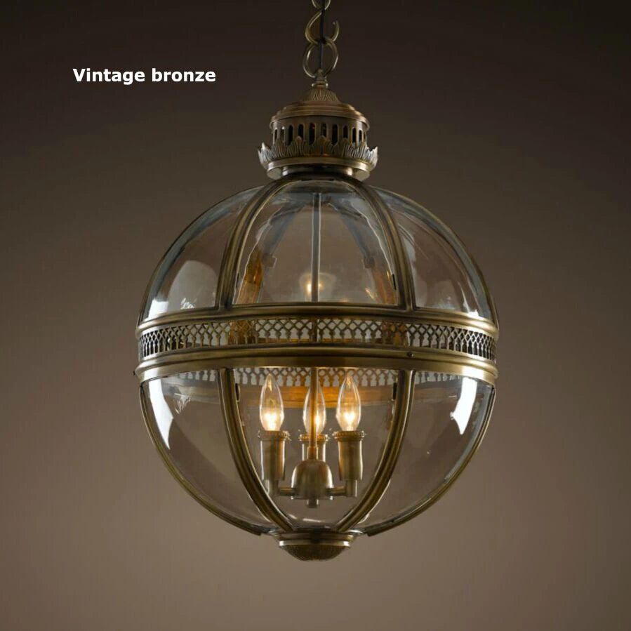 lustre rétro en fer et verre vintage pour éclairage intérieur
