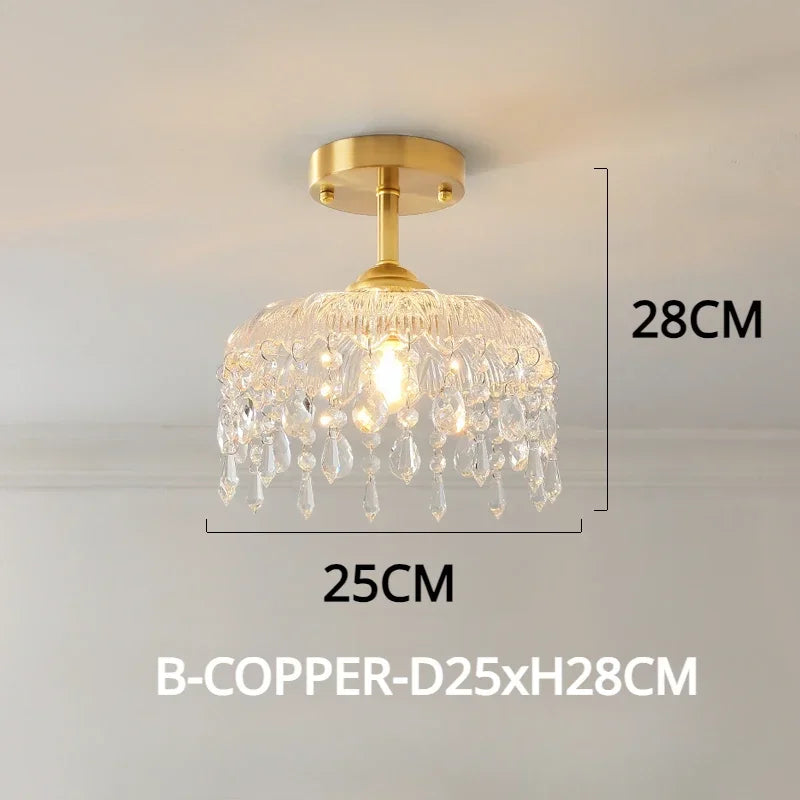 lustre vintage en cristal led design floral élégant - vue 13 sur 14