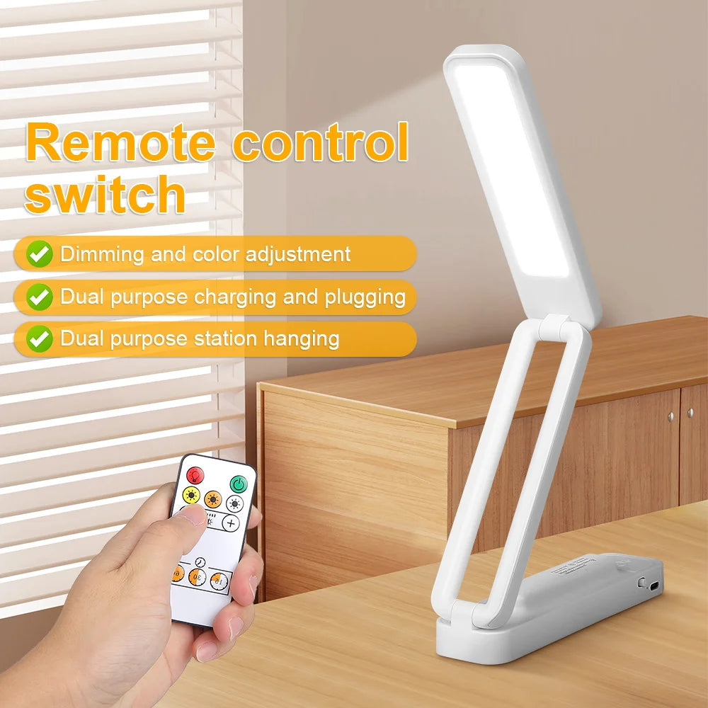 lampe de bureau pliable tactile avec télécommande et intensité variable - vue 5 sur 7