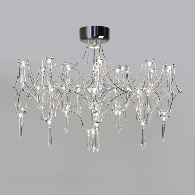 lustre en cristal moderne pour un décor intérieur élégant - vue 6 sur 12
