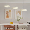 Suspension de luxe moderne dimmable avec abat-jour circulaire en fer