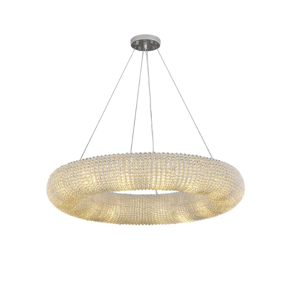 Modern Luxury Crystal Loft Chandelier Living Room Lustre Pendant Lamp Suspension Home Interior Decor Hanging Light Fixtures - vue 7 sur 10