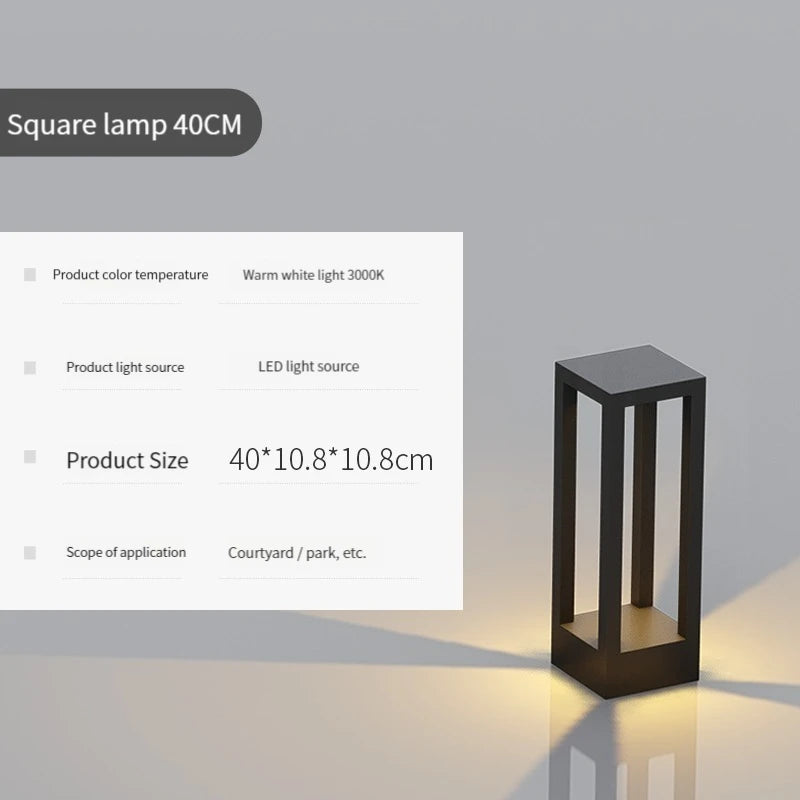 Moderne LED-Gartenleuchte aus Aluminium, wasserdicht für den Außenbereich - vue 18 sur 21