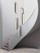 lustre nordique en aluminium intérieur dimmable led long