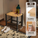 Creative Gourd Stool, French Woven Solid Wood Stool, Household Shoe Changing Stool, Living Room Sofa Side Shelf