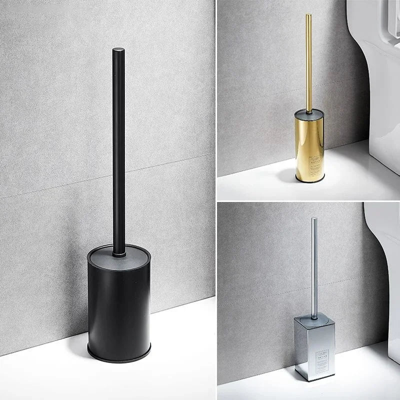 brosse de toilette de luxe en acier inoxydable pour salle de bain - vue 2 sur 8