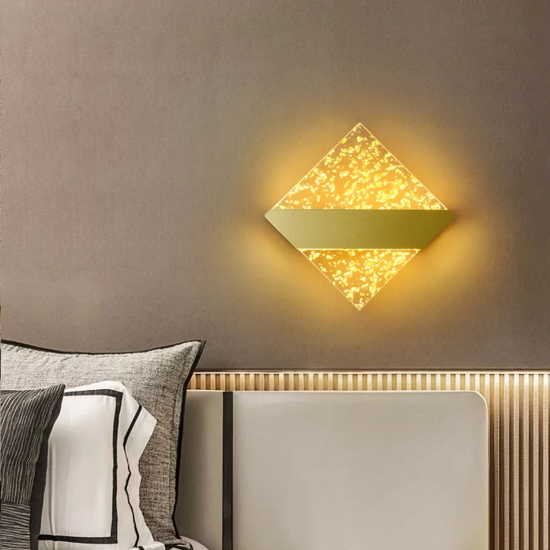 Applique murale Led en plumes de luxe