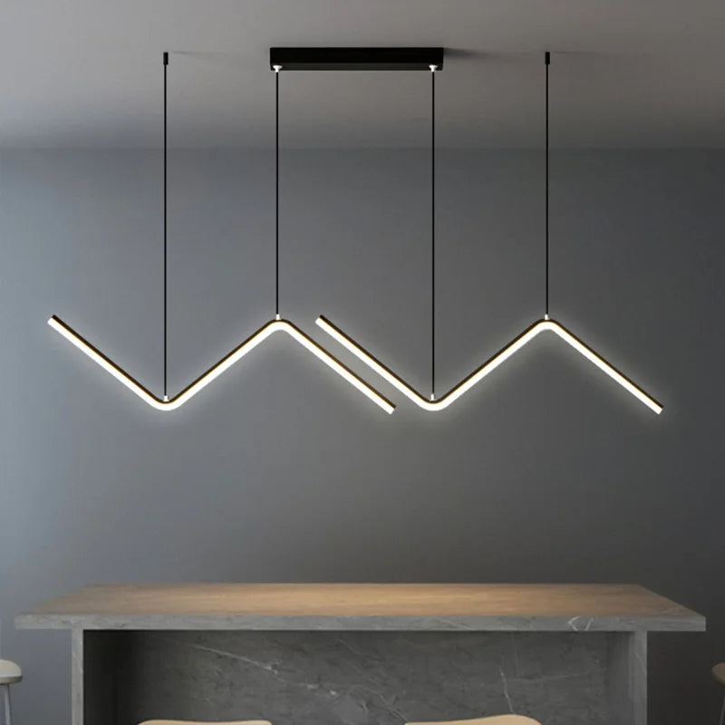 lustre moderne à led avec télécommande pour intérieur décoratif - vue 5 sur 12