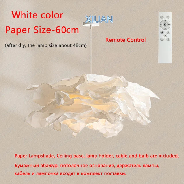 Minimalistischer LED-Papier-Kronleuchter für den Innenbereich DIY