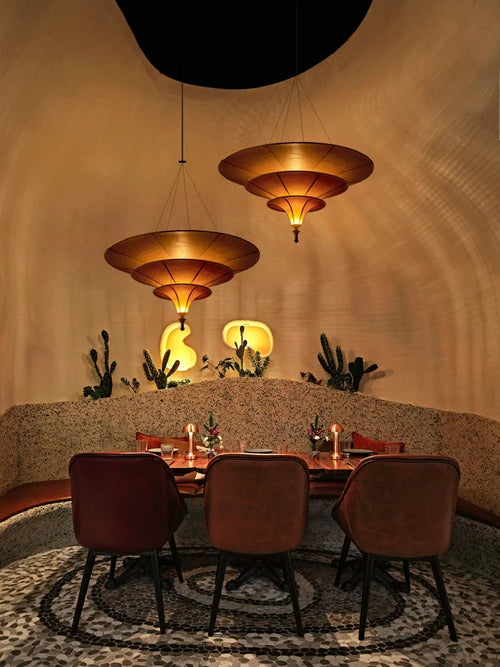 Pendelleuchte Wabi Sabi für elegante asiatische Wohnraumgestaltung - vue 5 sur 9
