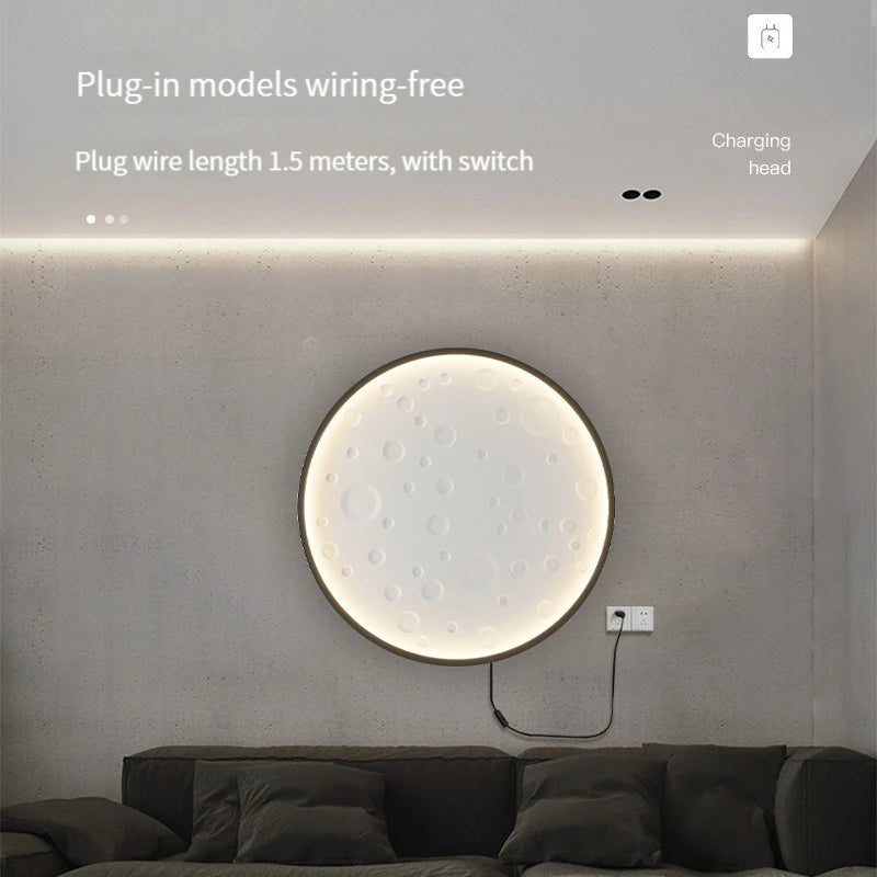 Moderne nordische LED-Wandleuchte wiederaufladbar dekorativ - vue 3 sur 14