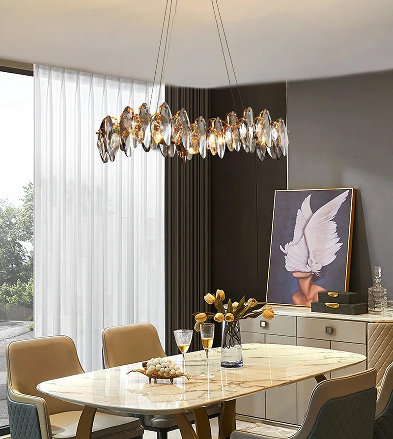 lustre vintage art déco en cristal pour éclairage intérieur - vue 5 sur 11
