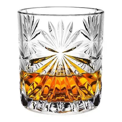Verres whisky old fashioned motif relief épais