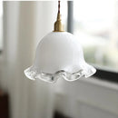 lustre vintage en forme de bourgeons de fleurs en verre nordique