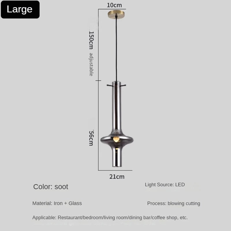 luminaire en verre avec joint en bambou design artistique pour divers espaces - vue 8 sur 12