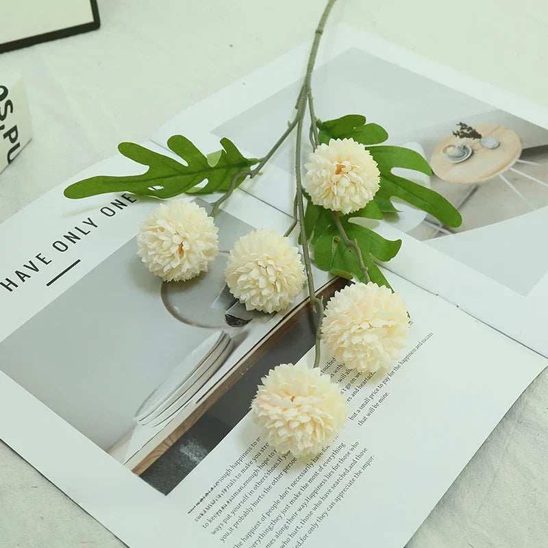 branche de chrysanthème artificielle pour décoration florale élégante - vue 8 sur 14